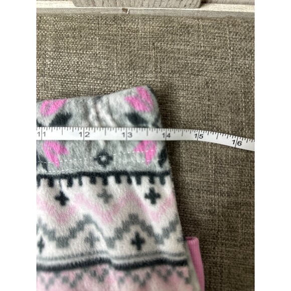 Womens Secret Treasures Pink & Gray Snowflake Fleece Pajama Pants S 4-6 - Picture 5 of 6